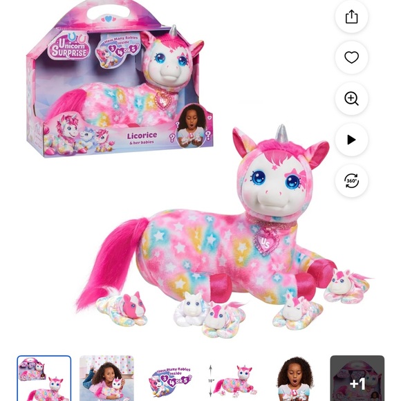 Licorice Plush Toy with Babies - Pink and White - Picture 1 of 3